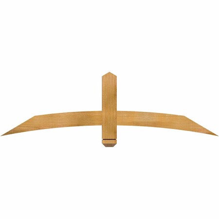 Ekena Millwork Bellingham Rough Sawn Timber Gable Bracket, Western Red Cedar, 60"W x 17"H x 2"D x 4"F, 7/12 Pitch GBW060X17X0204BEL00RWR